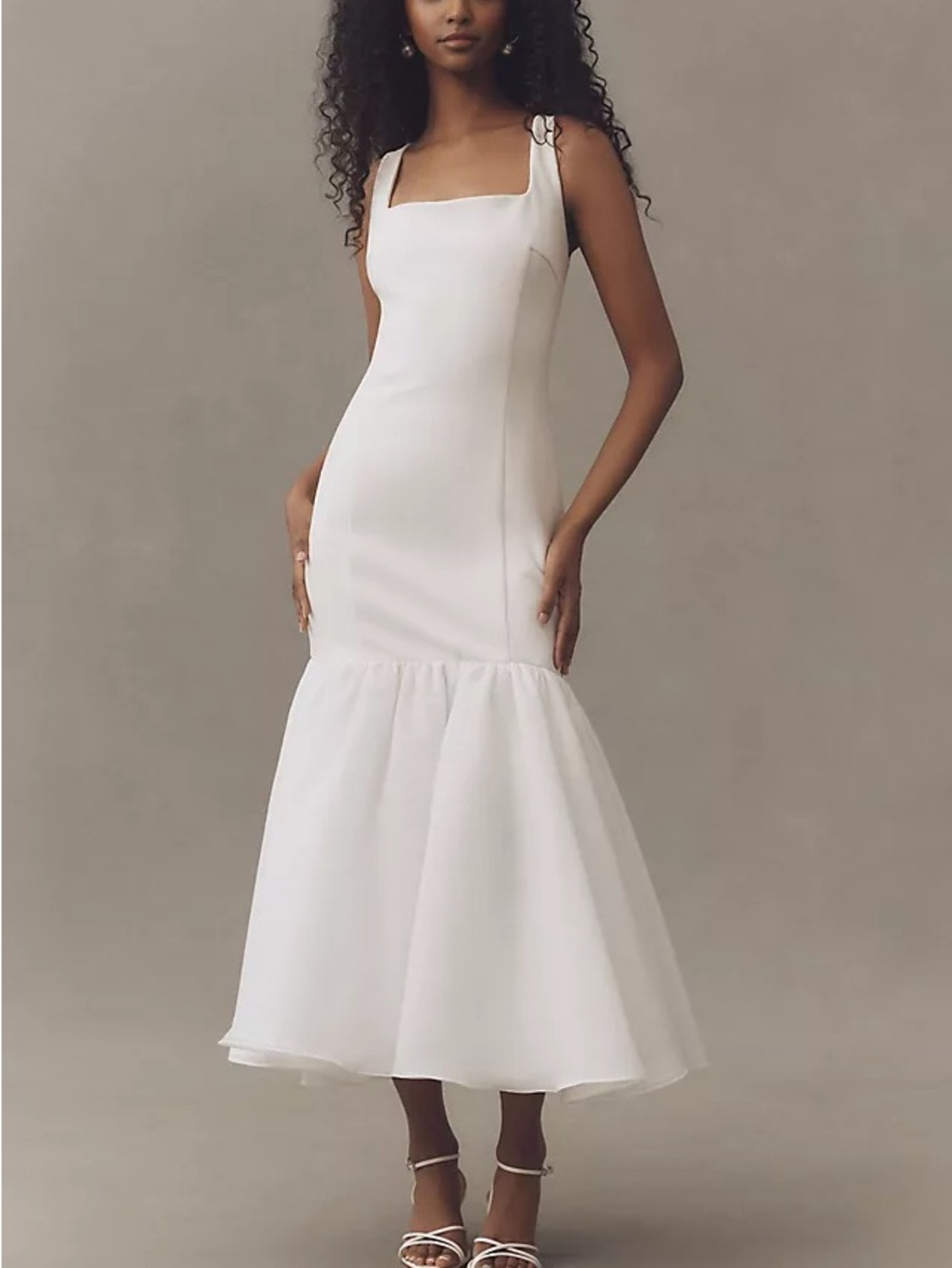 BHLDN Sleeveless Square-Neck Trumpet Maxi Dress Anthropologie size Medium